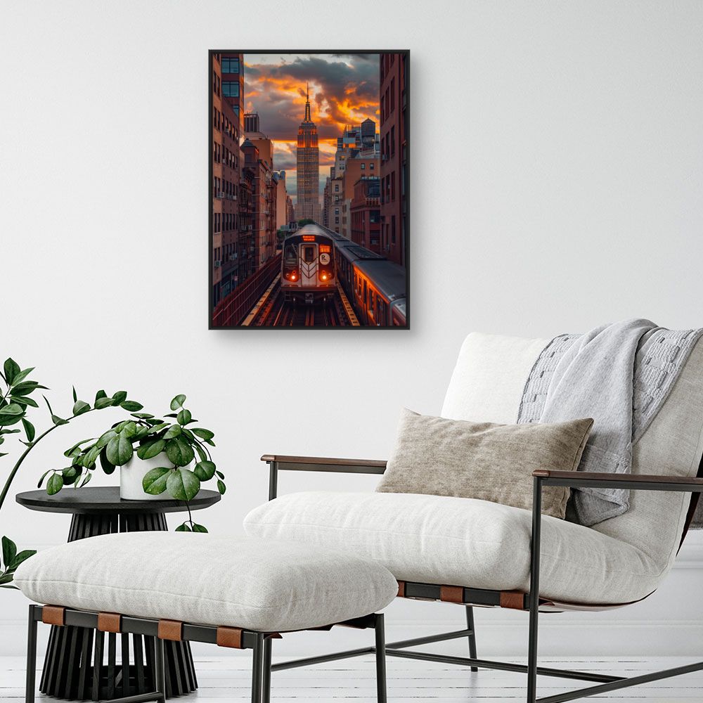 Toile "Ville au crépuscule"