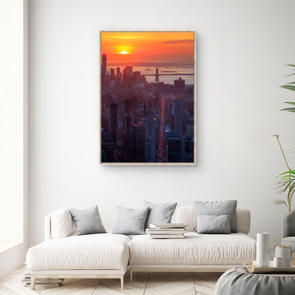 Toile "Crépuscule urbain"