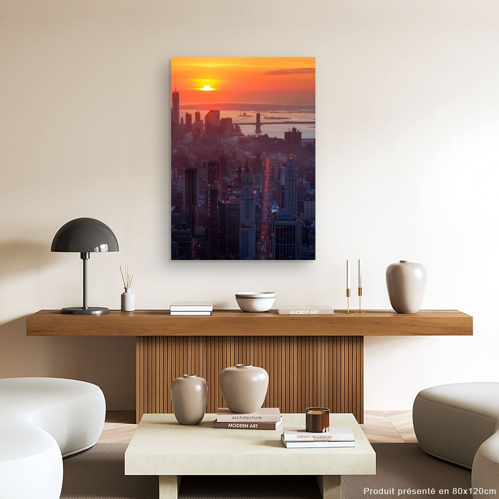 Toile "Crépuscule urbain"