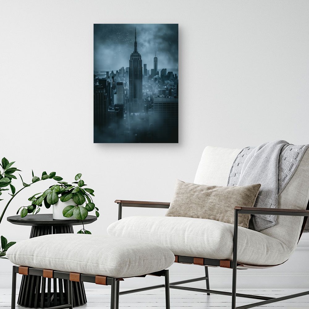 Toile "Ville sous la brume"