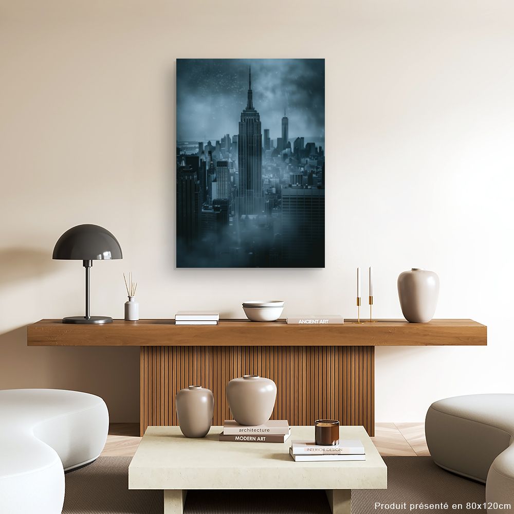 Toile "Ville sous la brume"