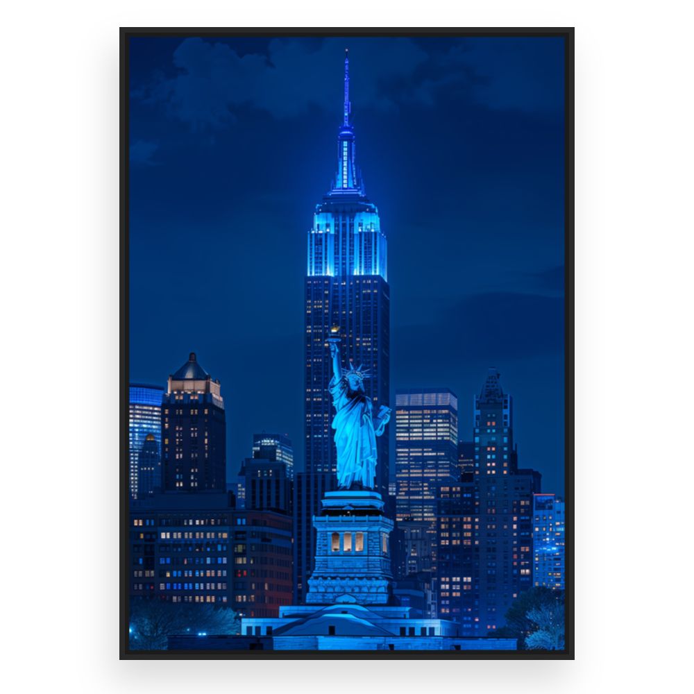 Toile Éclat urbain nocturne – toile cadre noir (slide 3)