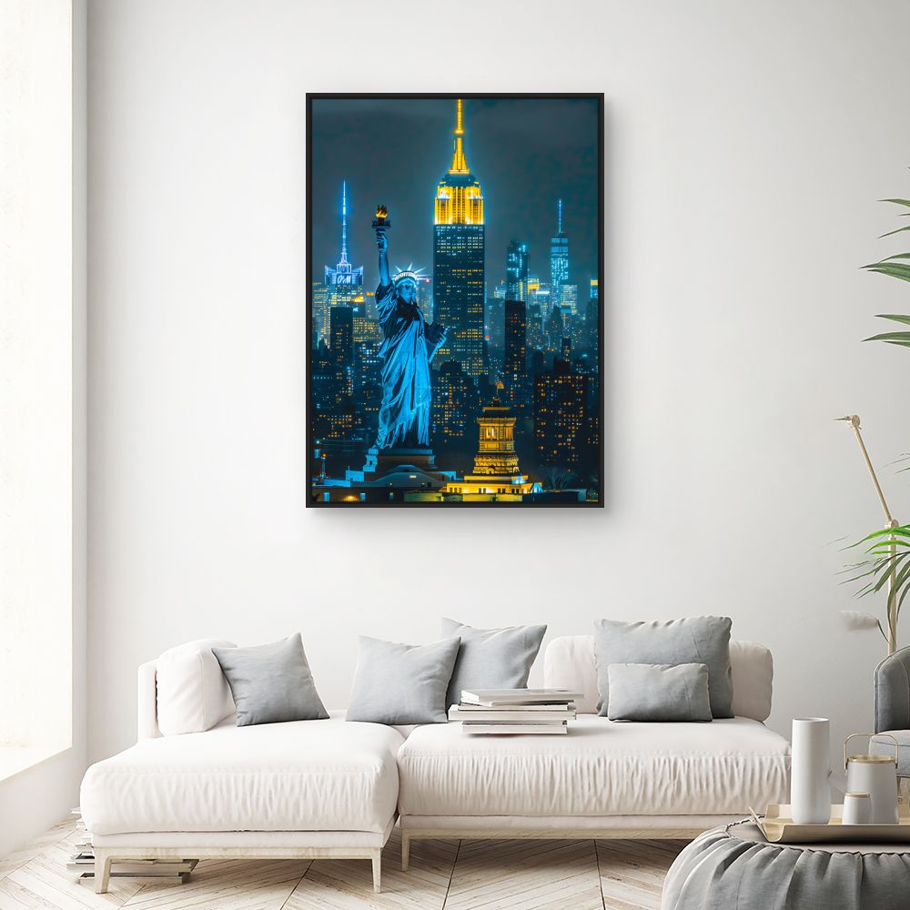 Schilderij "New York by night"