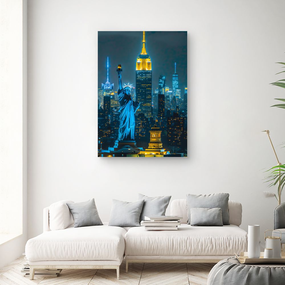 Schilderij "New York by night"