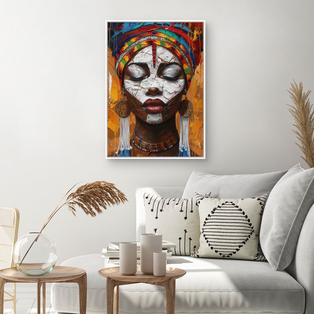 Toile "Beauté ethnique vibrante"