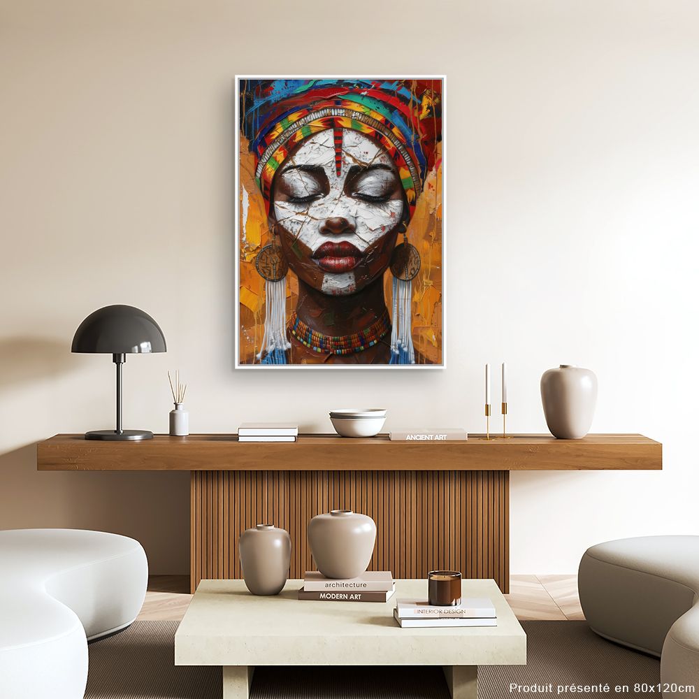 Toile "Beauté ethnique vibrante"