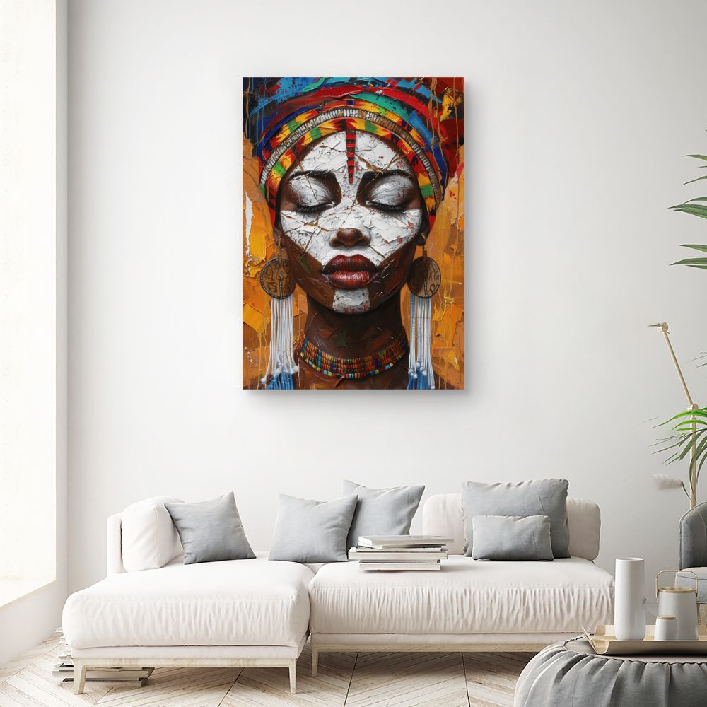 Toile "Beauté ethnique vibrante"