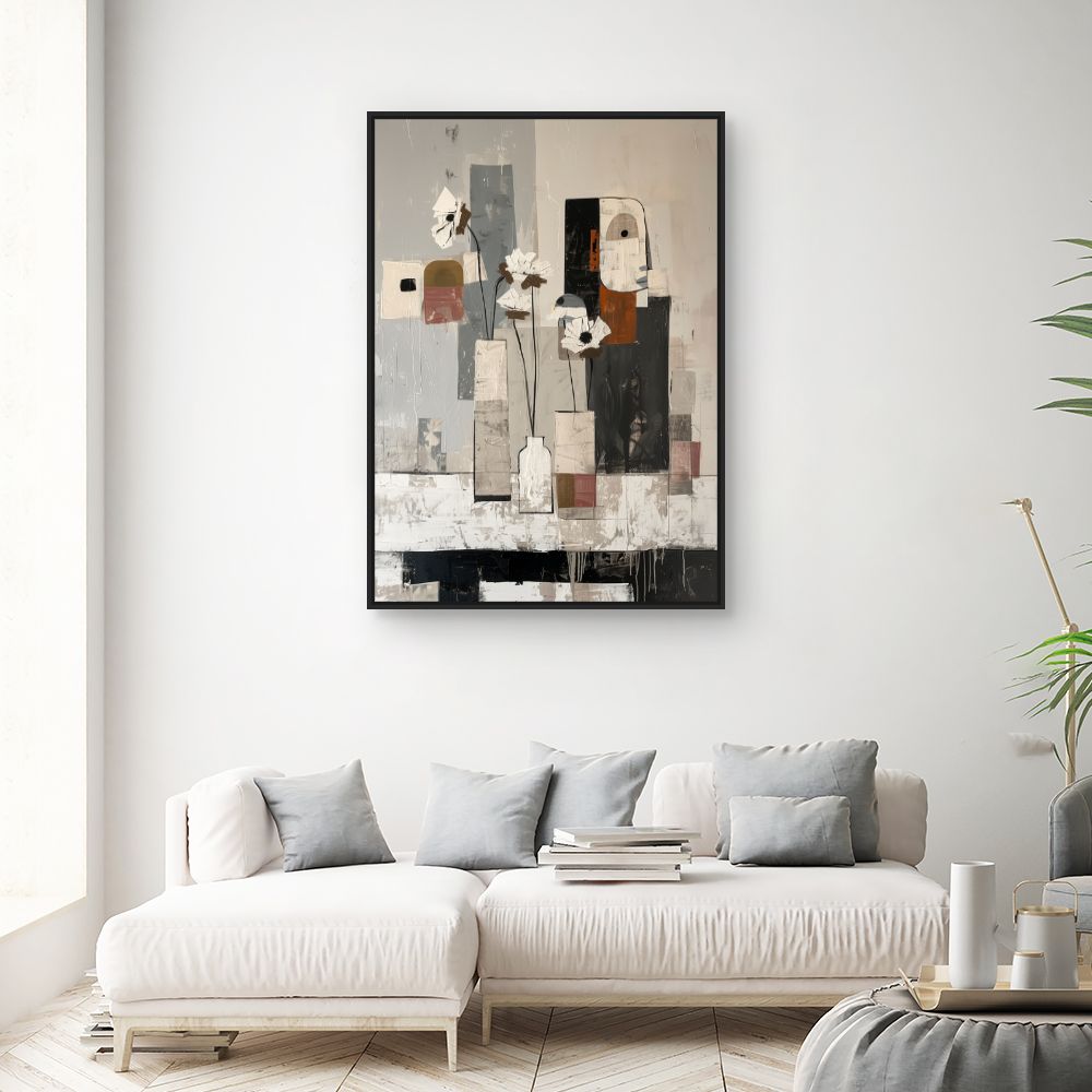 Toile "Fleurs modernes"