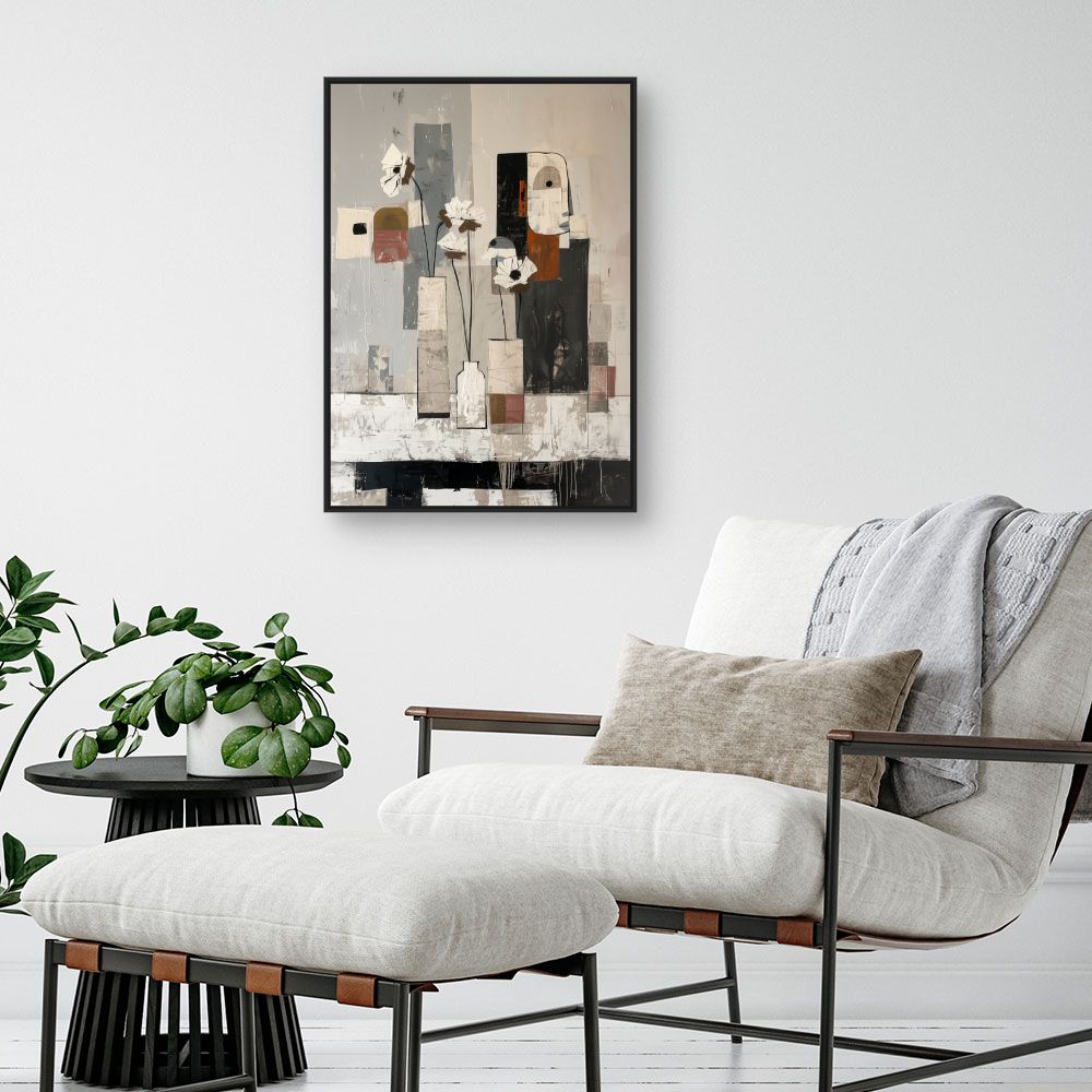Toile "Fleurs modernes"
