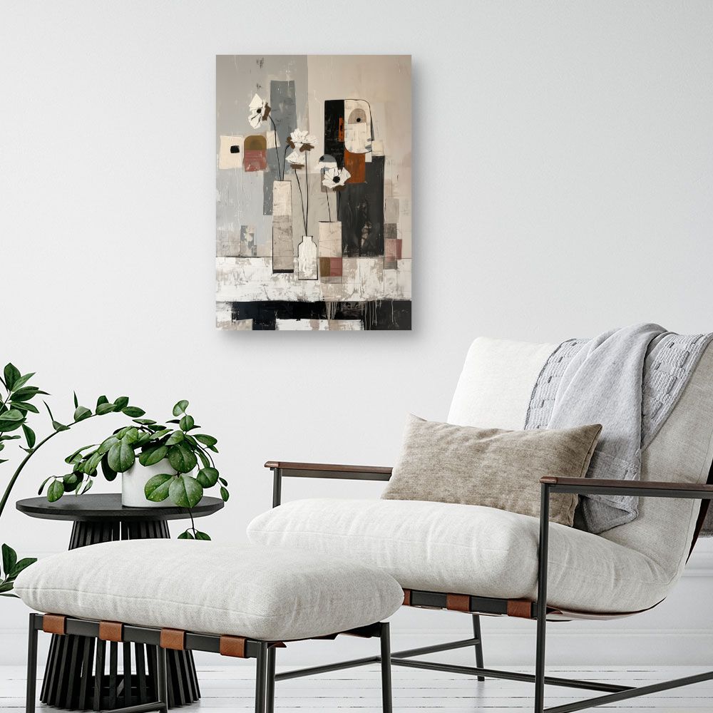Toile "Fleurs modernes"