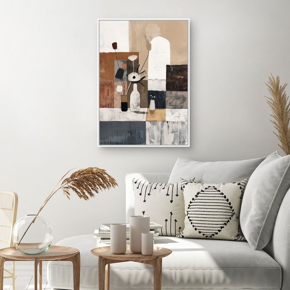 Schilderij "Elegante abstracte bloemen"