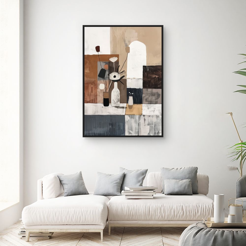 Schilderij "Elegante abstracte bloemen"