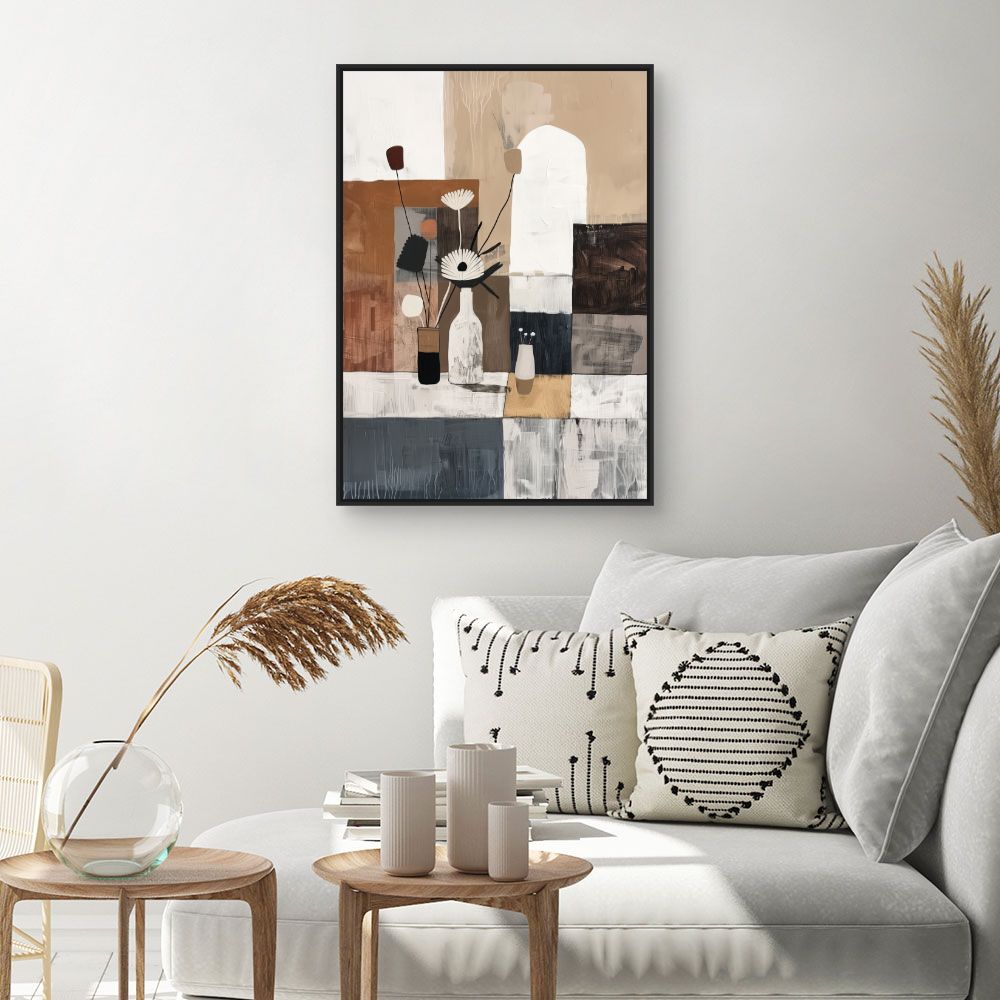 Schilderij "Elegante abstracte bloemen"