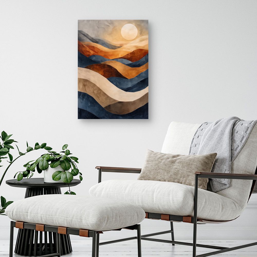 Toile "Paysage abstrait serein"
