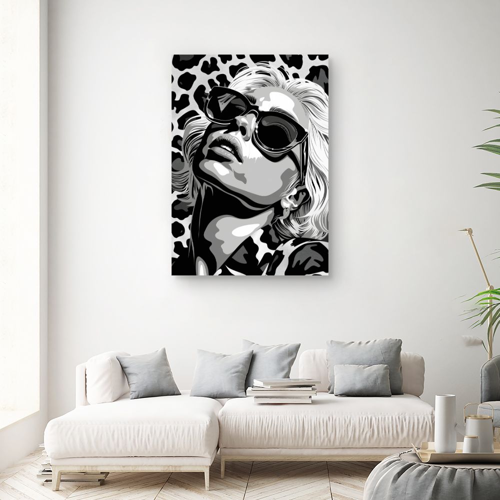 Schilderij "Monochroom Elegance"