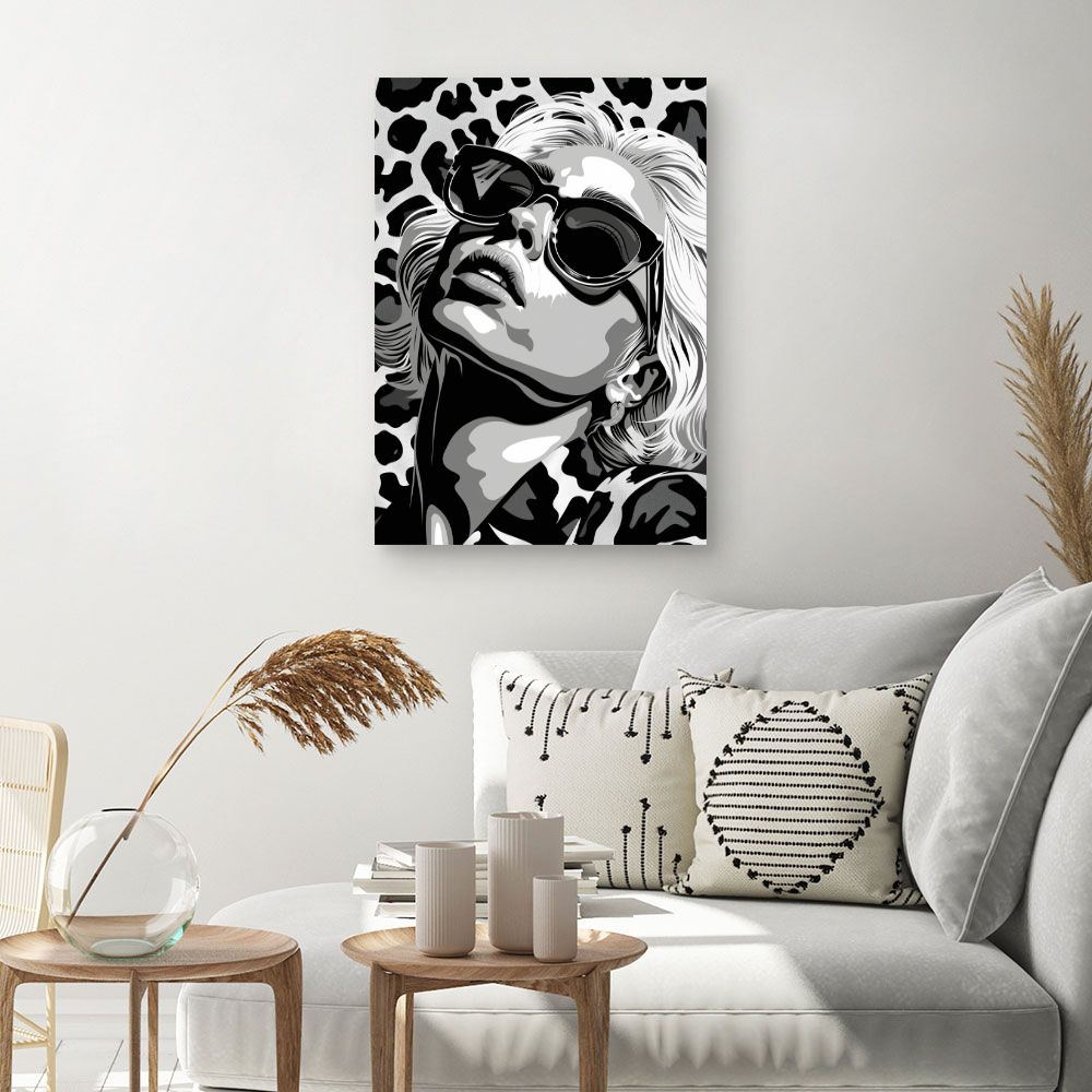 Schilderij "Monochroom Elegance"