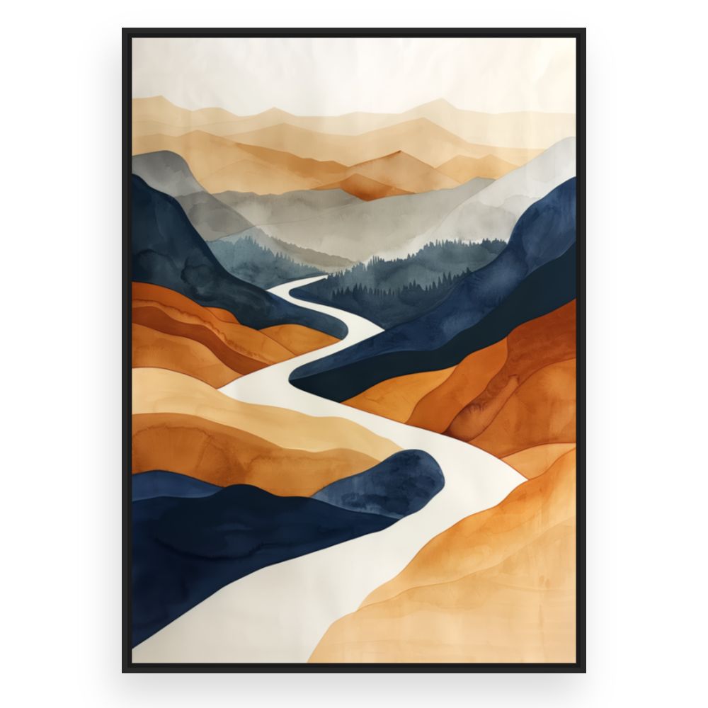 Toile Paysage apaisant – toile cadre noir (slide 3)