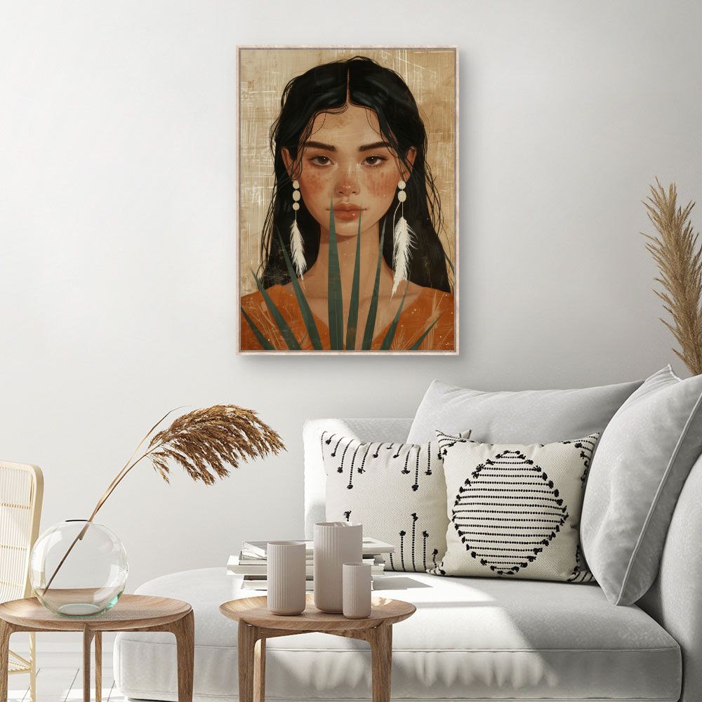 Toile Beauté exotique captivante – toile cadre naturel (slide 1, 60×90)