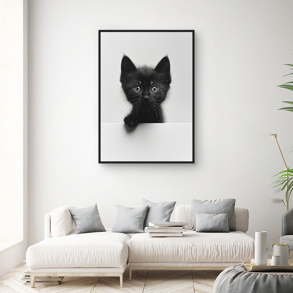 Toile "Chaton curieux"