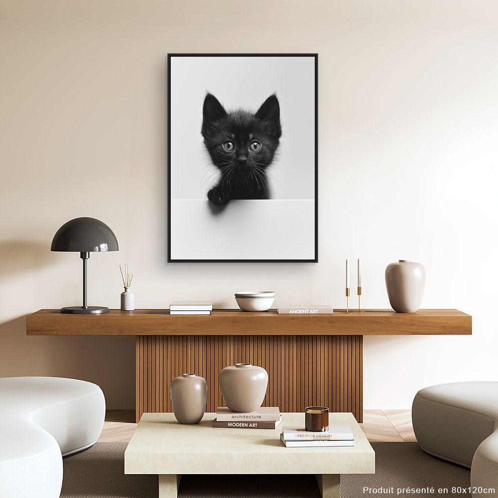 Toile "Chaton curieux"