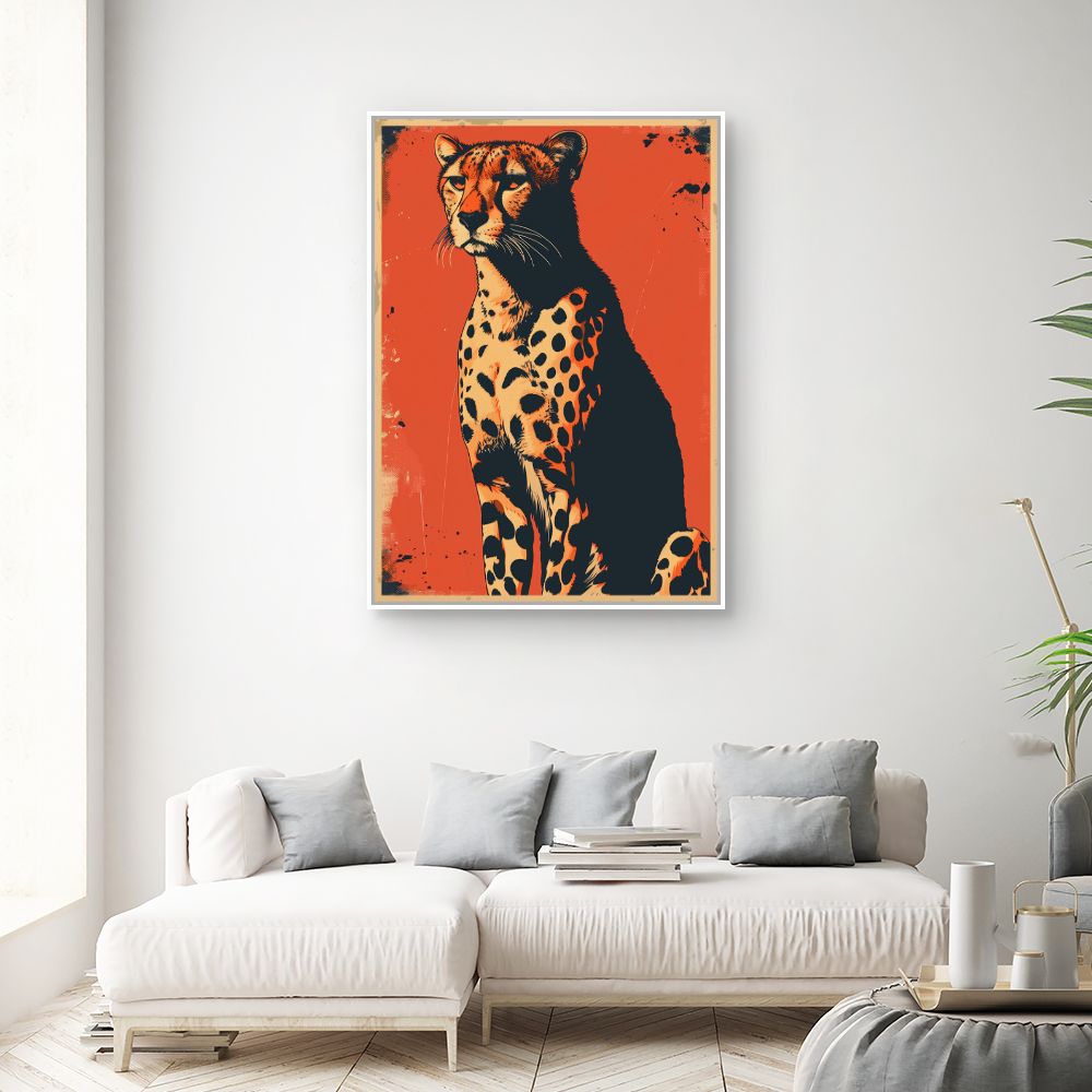 Toile "Guépard saisissant"