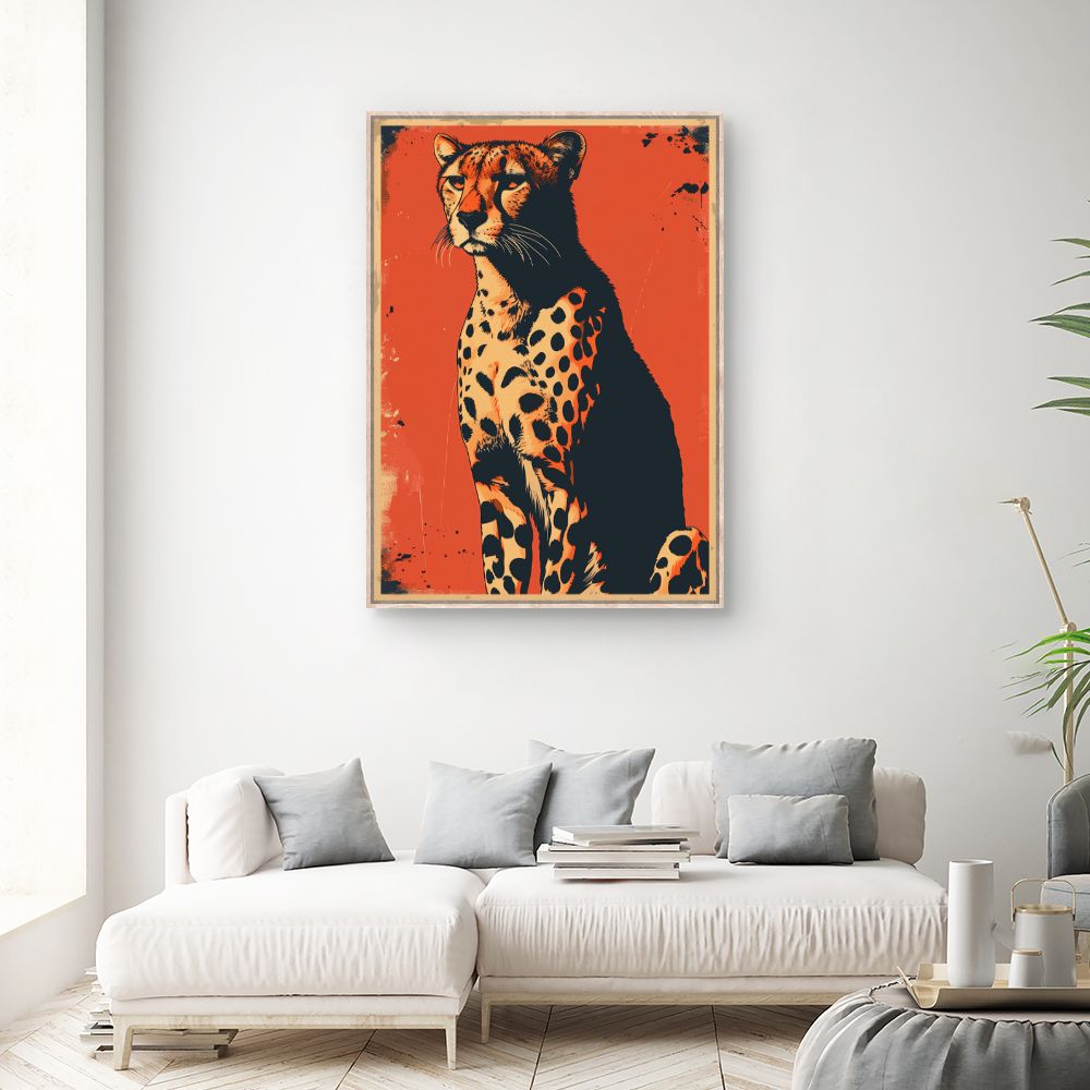 Toile "Guépard saisissant"