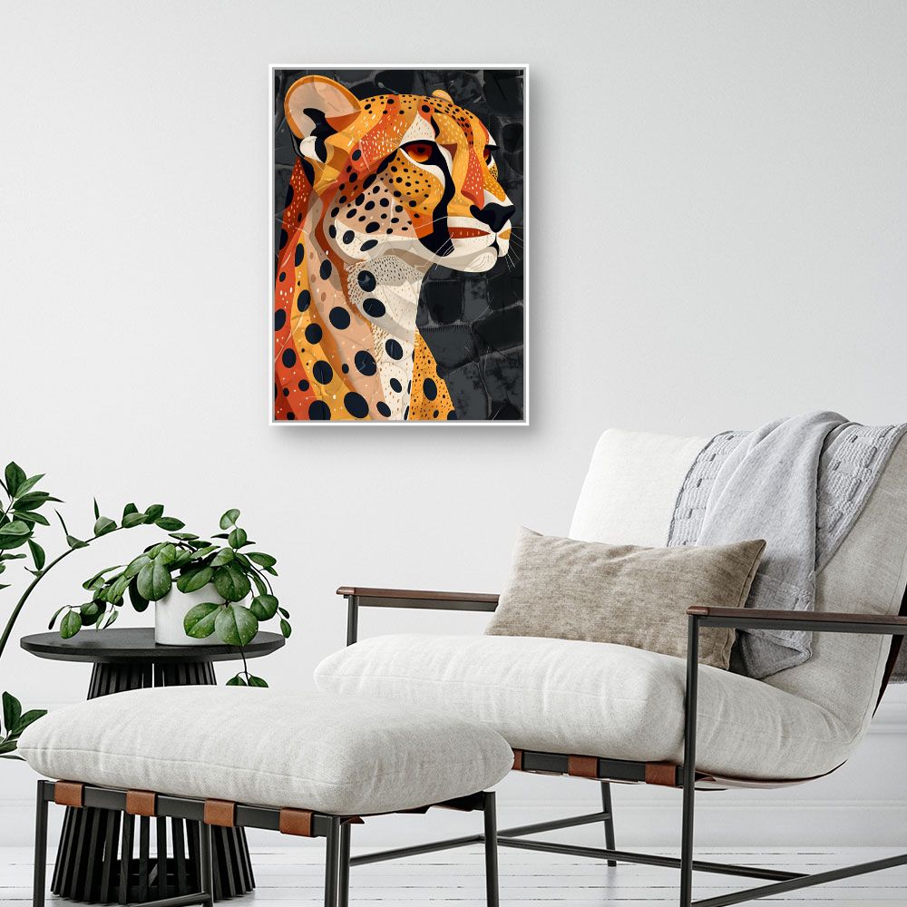 Toile "Élégant guépard stylisé"