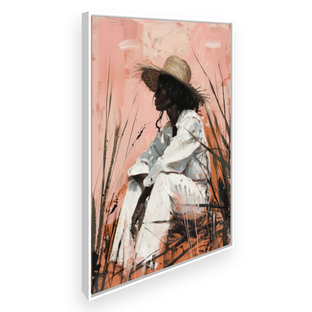 Toile Élégance champêtre – toile cadre blanc (slide 2)