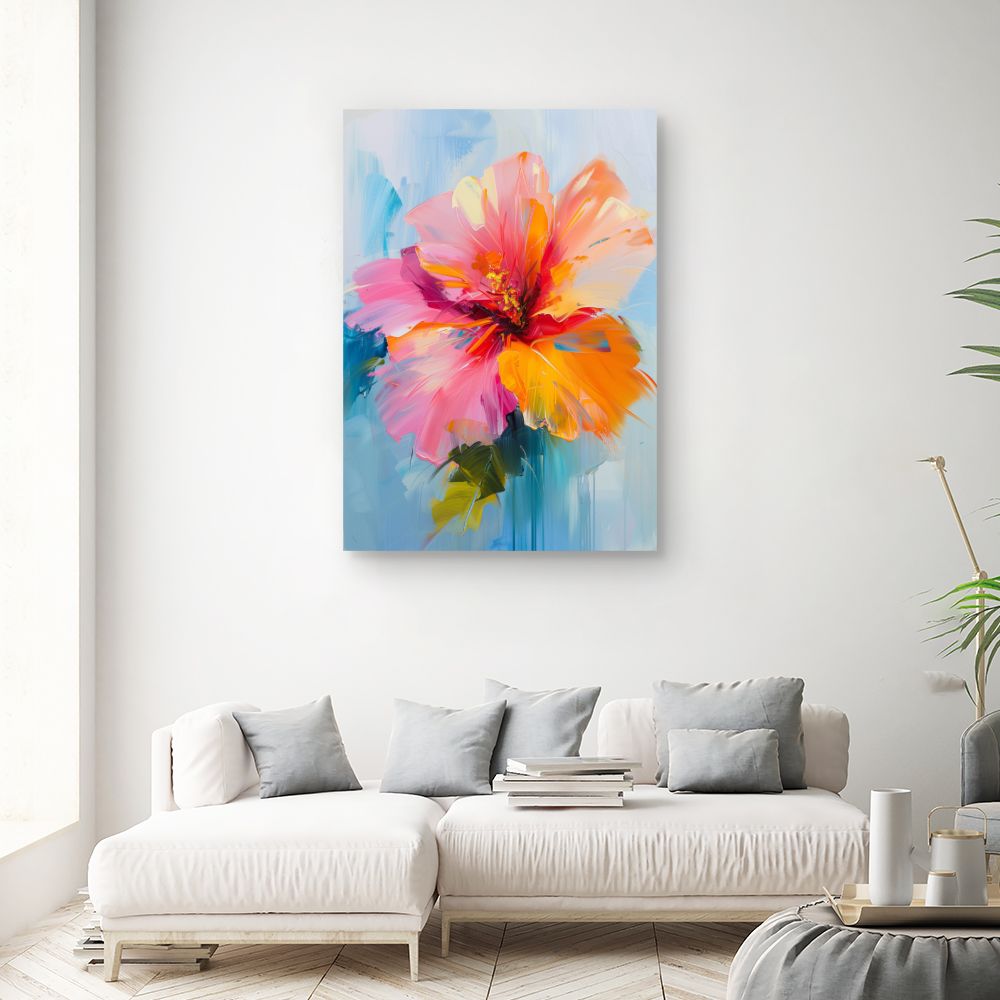 Schilderij "Stralende bloem"