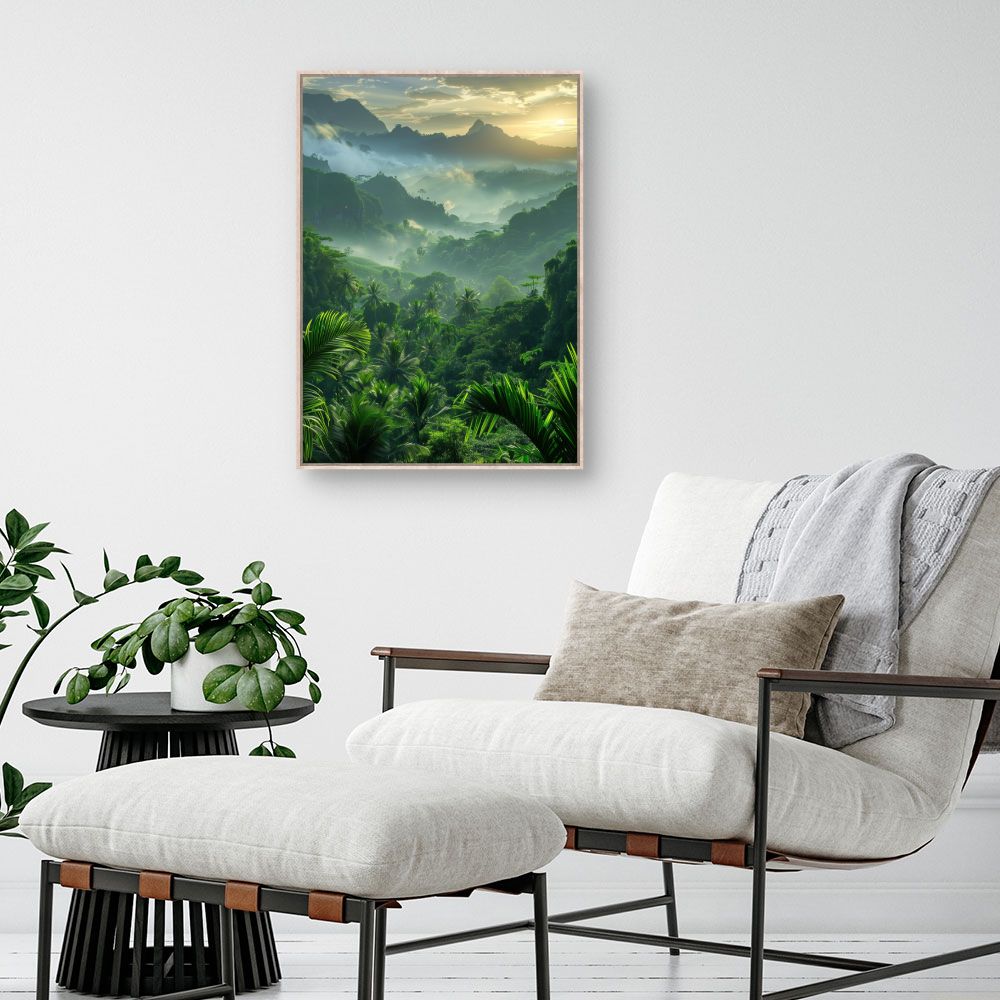 Schilderij "Weelderige jungle"