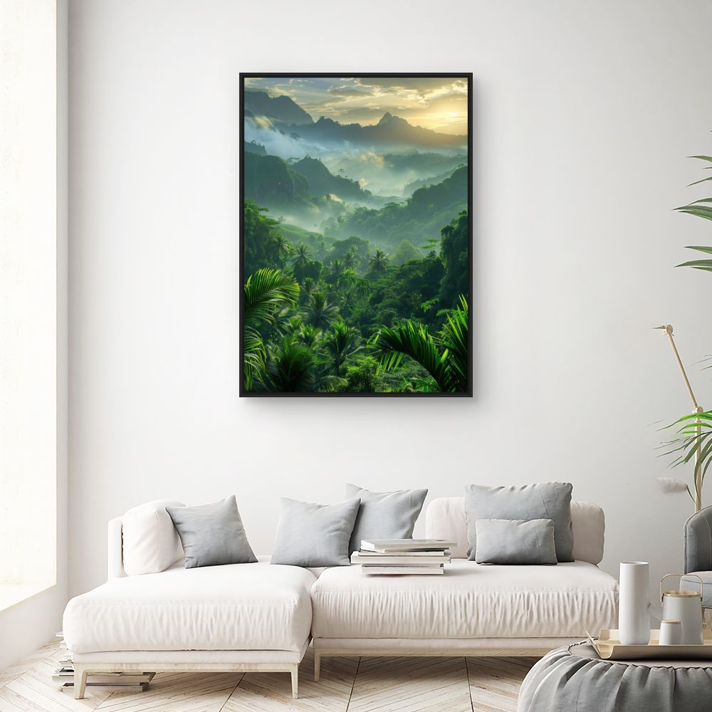 Schilderij "Weelderige jungle"