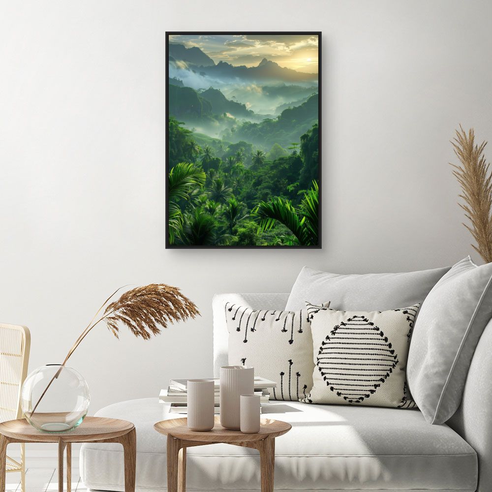 Schilderij "Weelderige jungle"