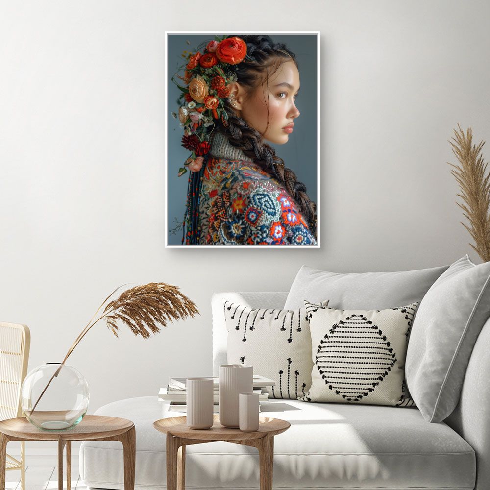 Toile "Élégance florale vibrante"