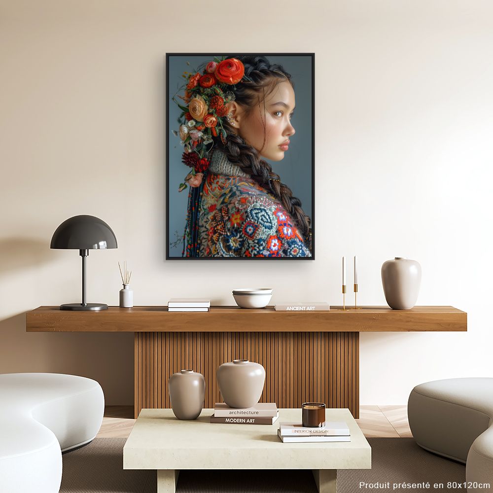 Toile "Élégance florale vibrante"