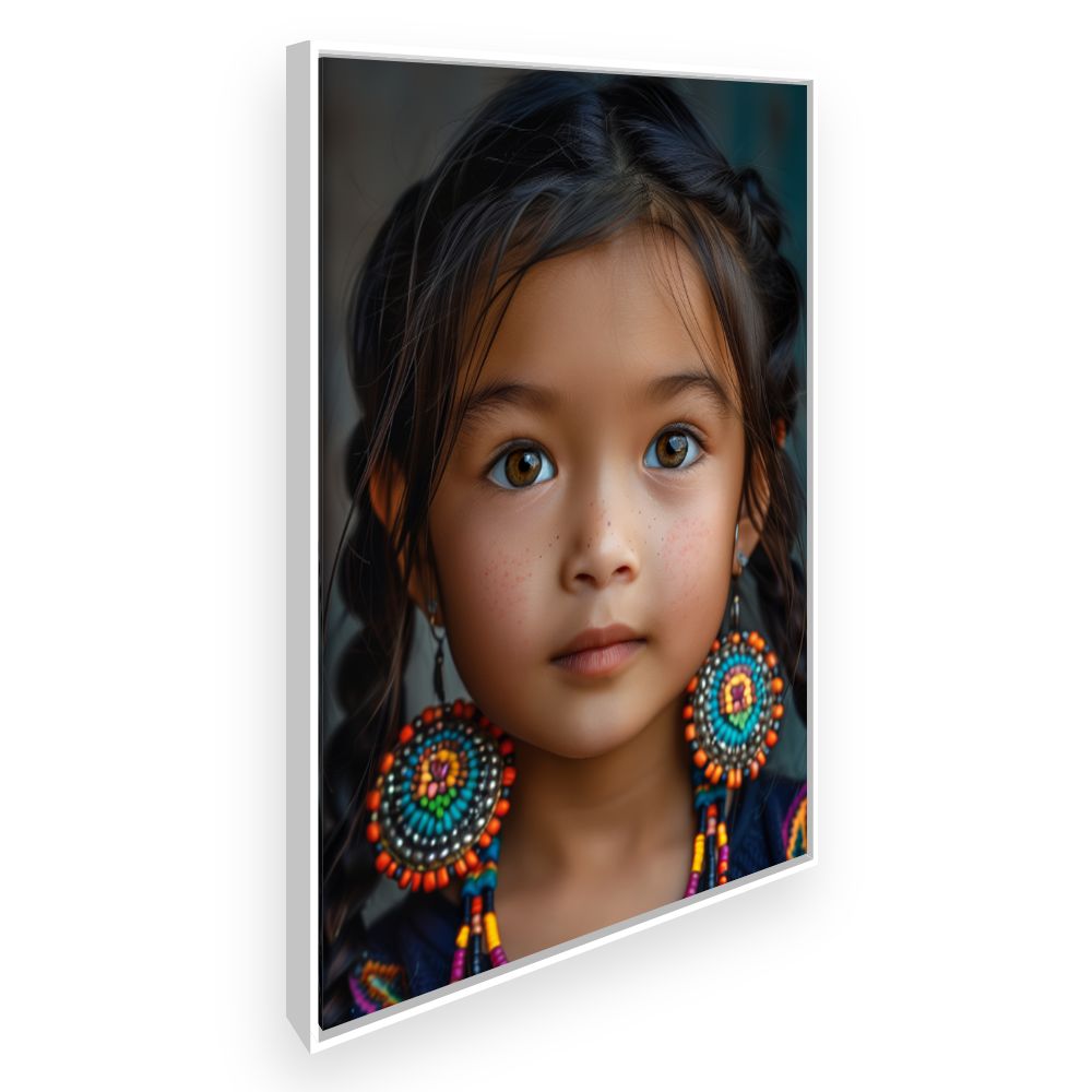 Toile Regard envoûtant – toile cadre blanc (slide 2)