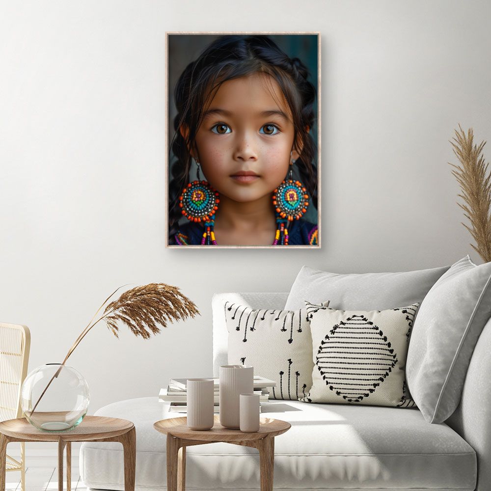 Toile Regard envoûtant – toile cadre naturel (slide 1, 60×90)