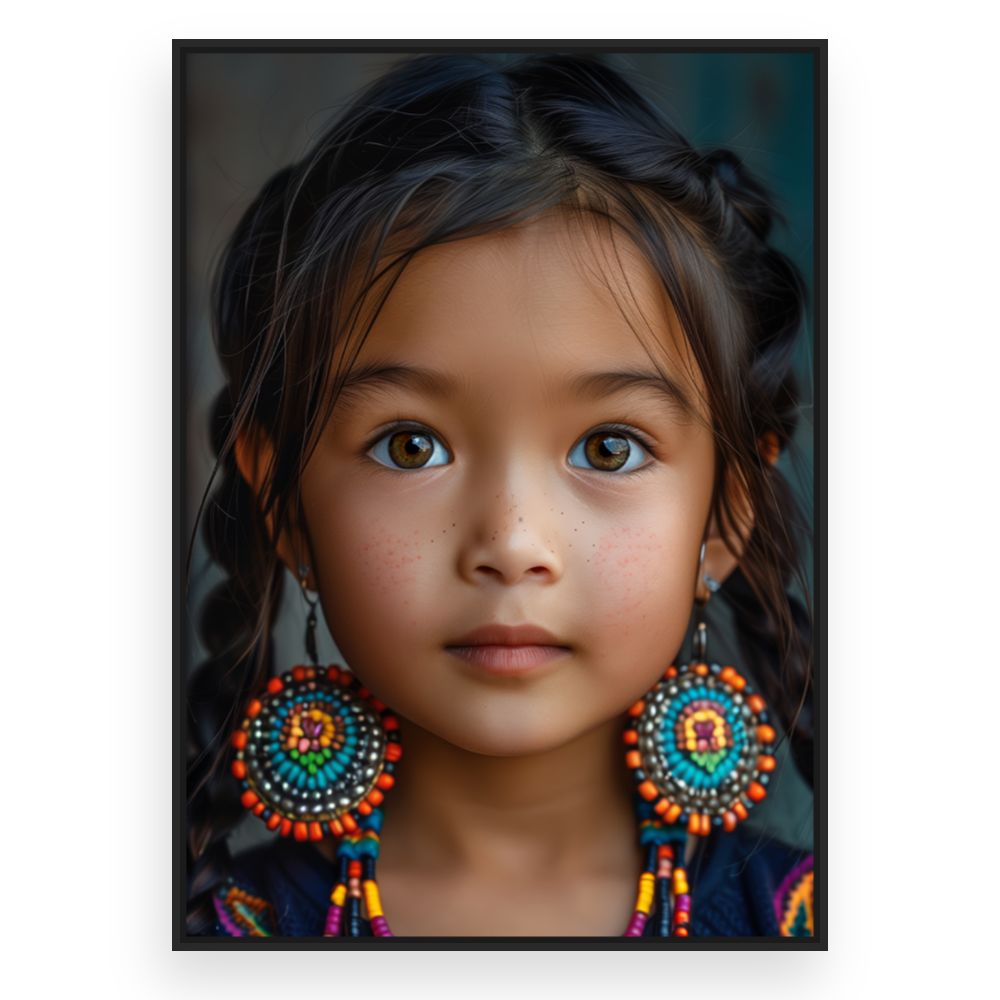 Toile Regard envoûtant – toile cadre noir (slide 3)