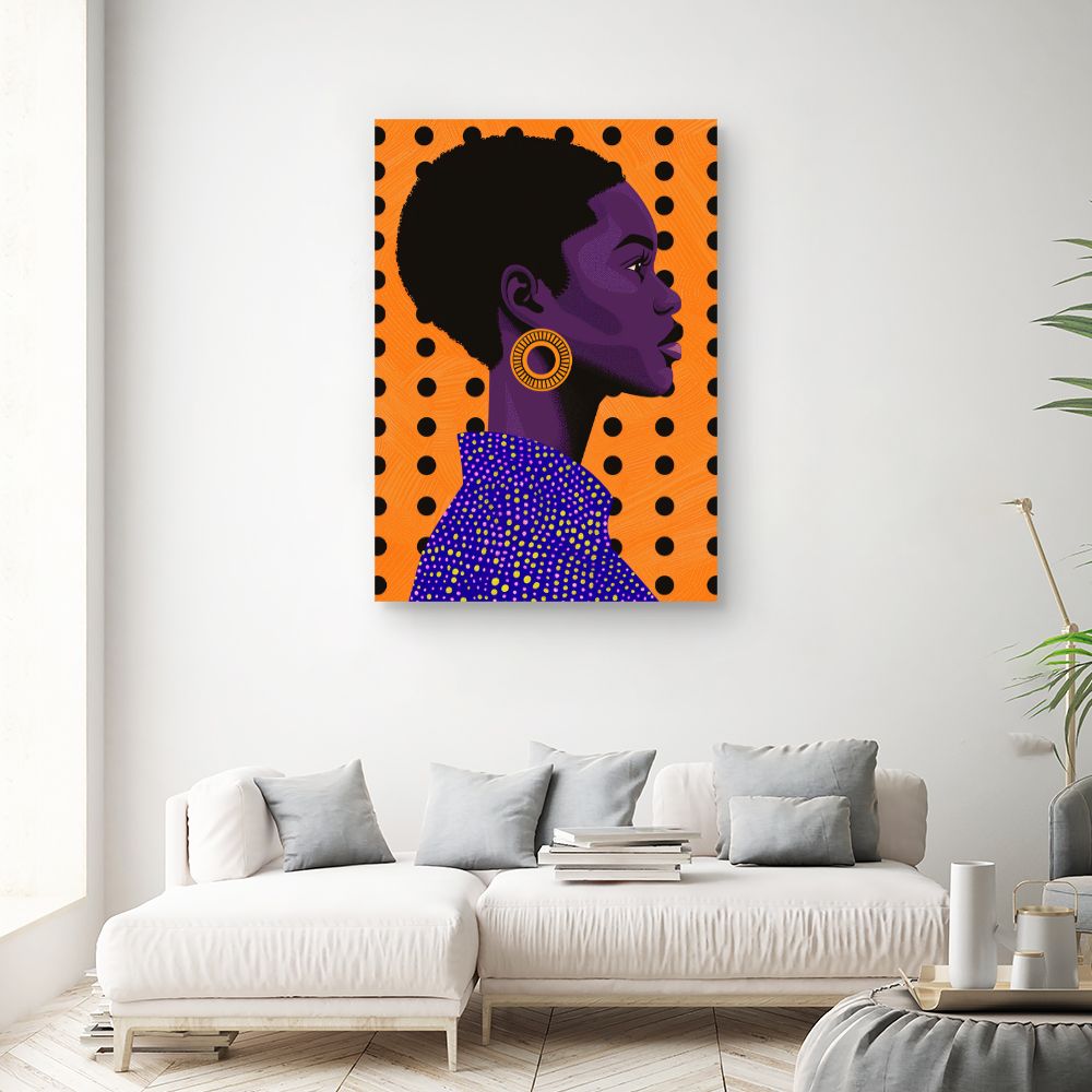 Toile "Portrait vibrant"