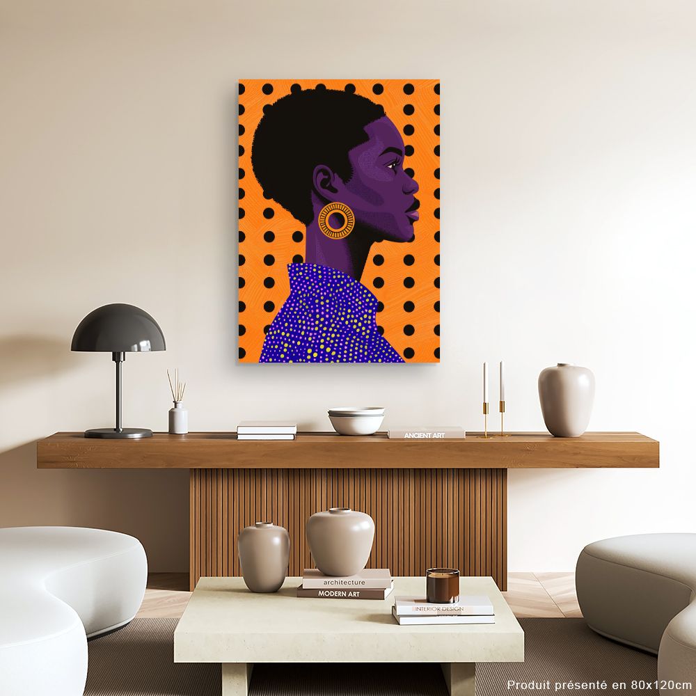 Toile "Portrait vibrant"