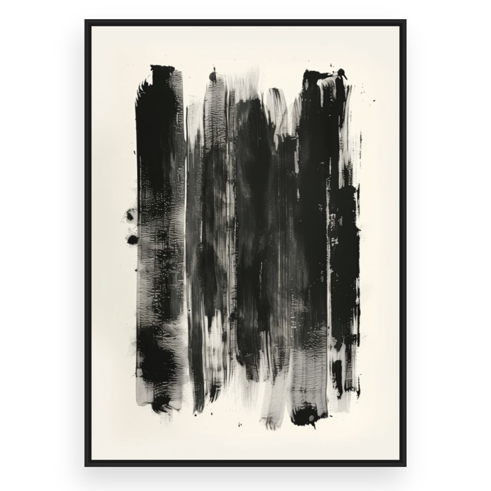 Toile Traînées abstraites élégantes – toile cadre noir (slide 3)