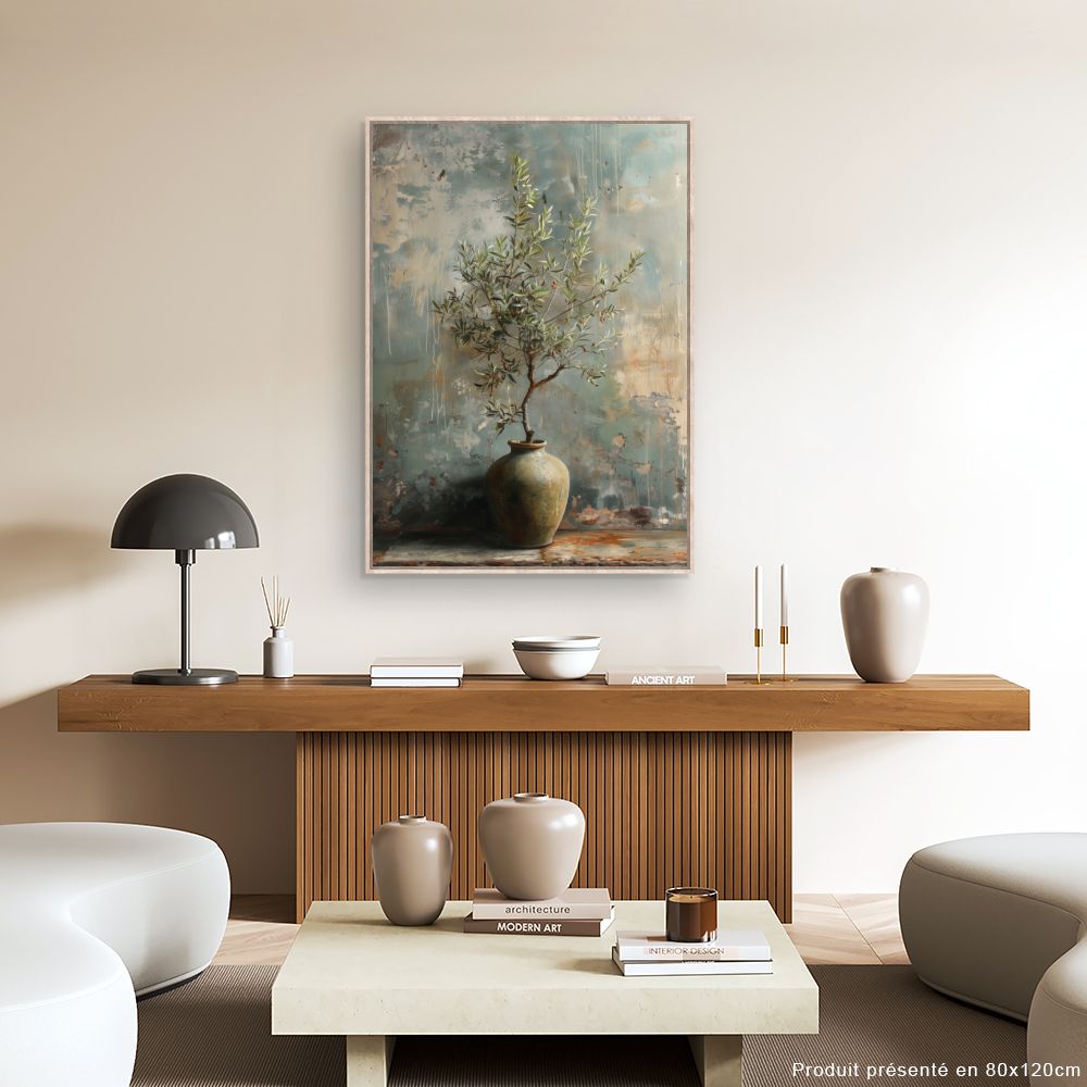 Schilderij "Elegante bloemrijke pottenbakkerij"