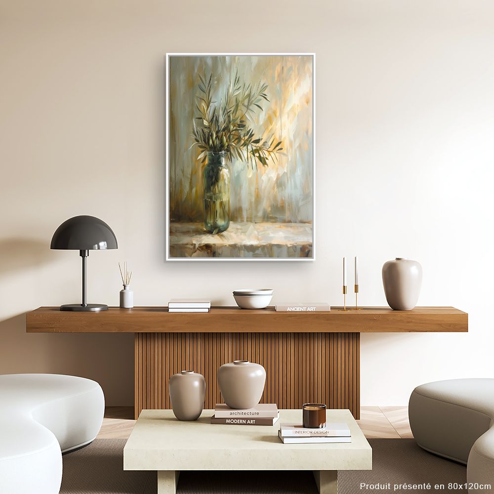 Schilderij "Rustgevend olijfboomblad"