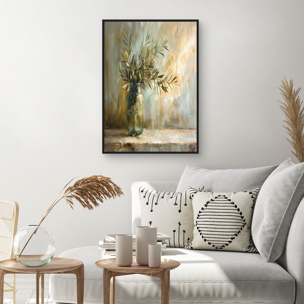 Schilderij "Rustgevend olijfboomblad"
