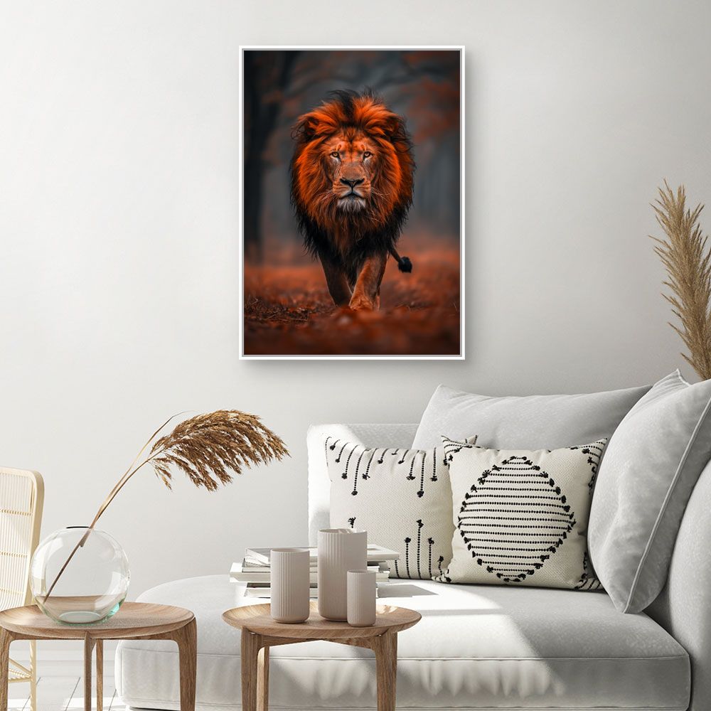 Toile "Majestueux lion rugissant"