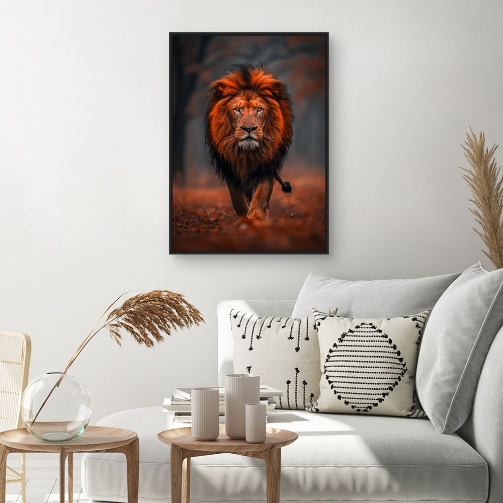 Toile "Majestueux lion rugissant"