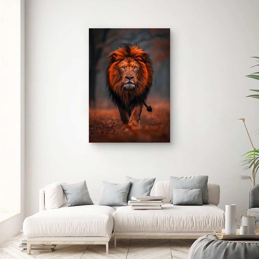 Toile "Majestueux lion rugissant"