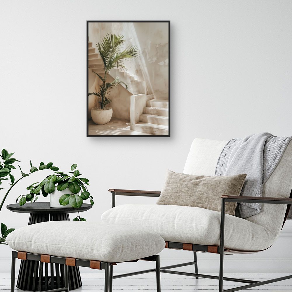 Toile "Escalier lumineux chic"