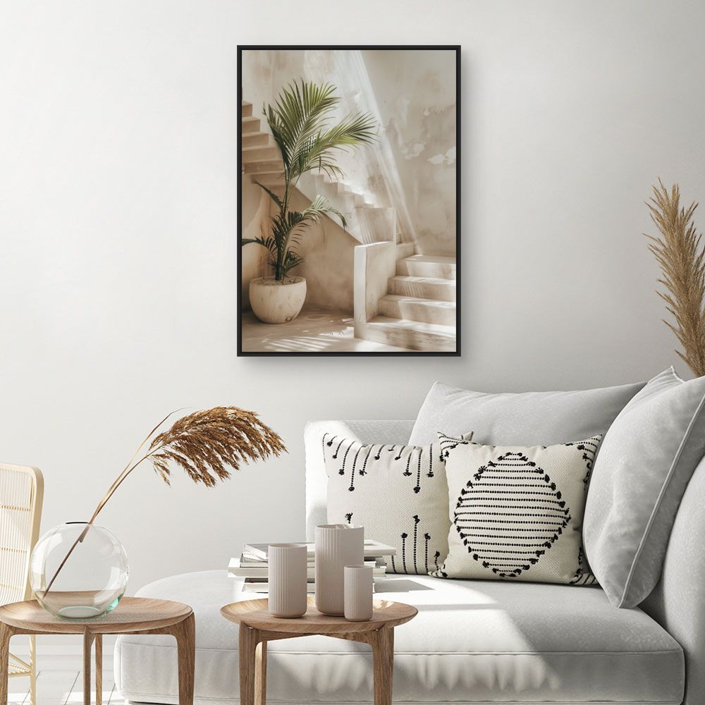 Toile "Escalier lumineux chic"