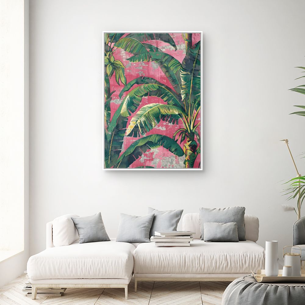 Toile "Feuillage tropical vibrant"