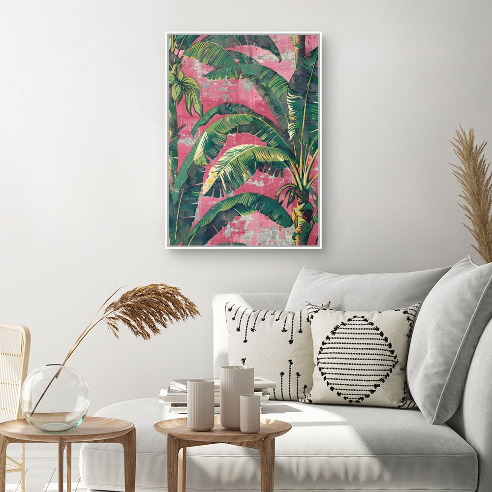 Toile "Feuillage tropical vibrant"
